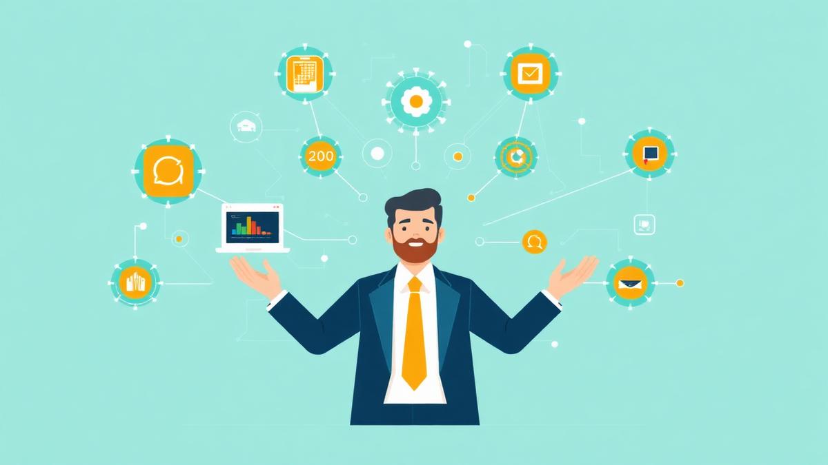 Chief AI Officer coordinando herramientas de inteligencia artificial dispersas en una pyme