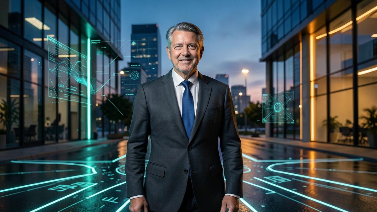 Líder empresarial de más de 40 años decidiendo la adopción de inteligencia artificial en 2026